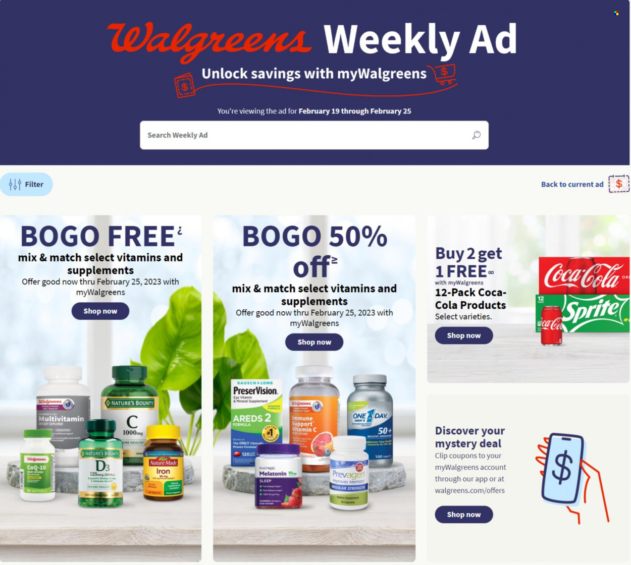 Walgreens ad - 02/19/2023 - 02/25/2023. Page 1