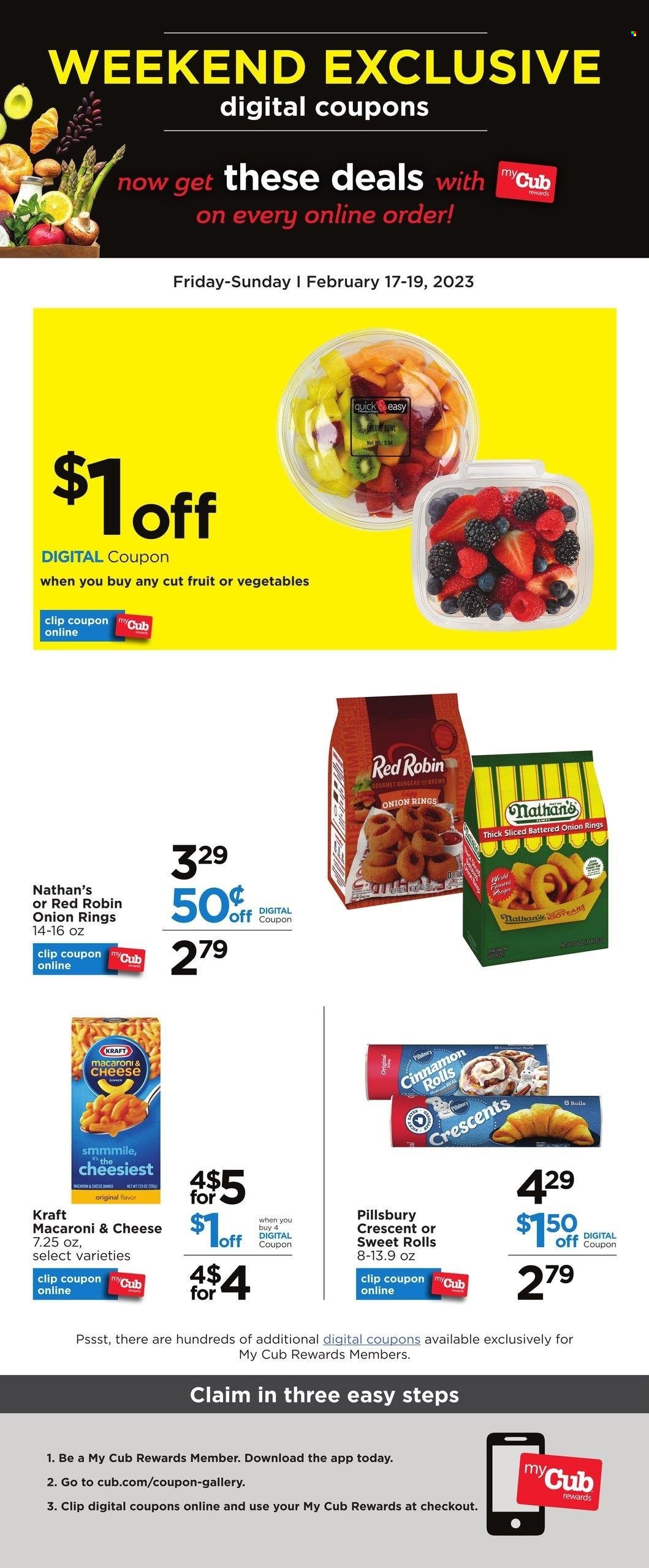 Cub Foods ad - 02/17/2023 - 02/19/2023. Page 1