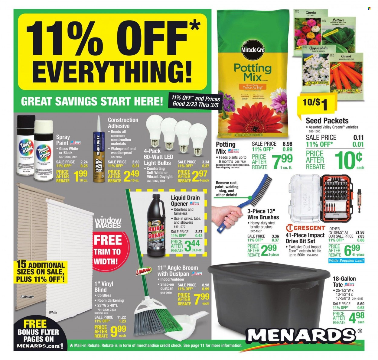 Menards ad - 02/23/2023 - 03/05/2023. Page 1