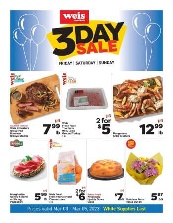 Weis Flyer - 03/03/2023 - 03/05/2023.