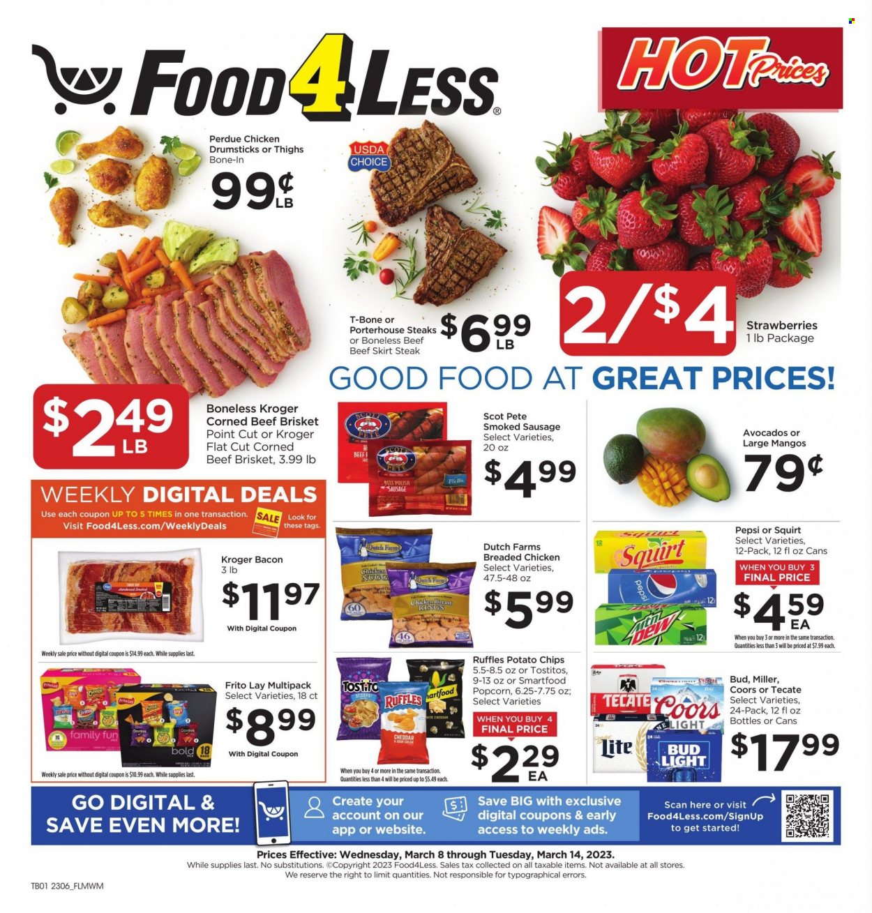 Food 4 Less ad - 03/08/2023 - 03/14/2023. Page 1
