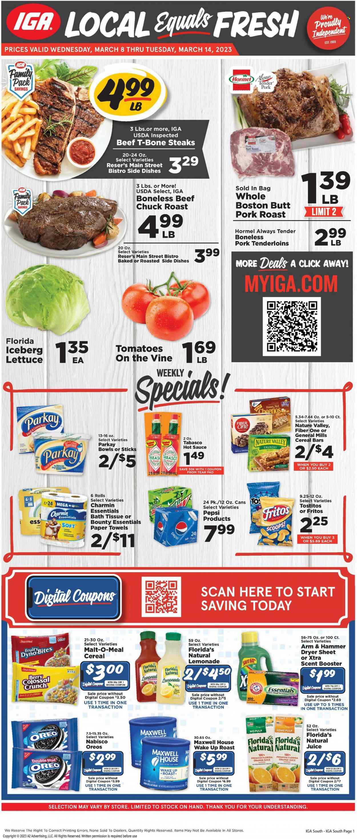 IGA ad - 03/08/2023 - 03/14/2023. Page 1