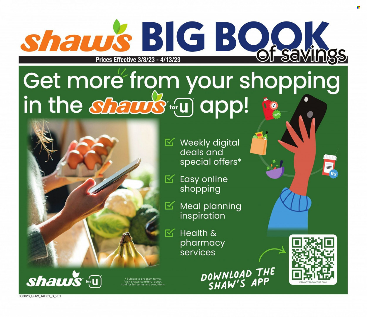 Shaw’s ad - 03/08/2023 - 04/13/2023. Page 1