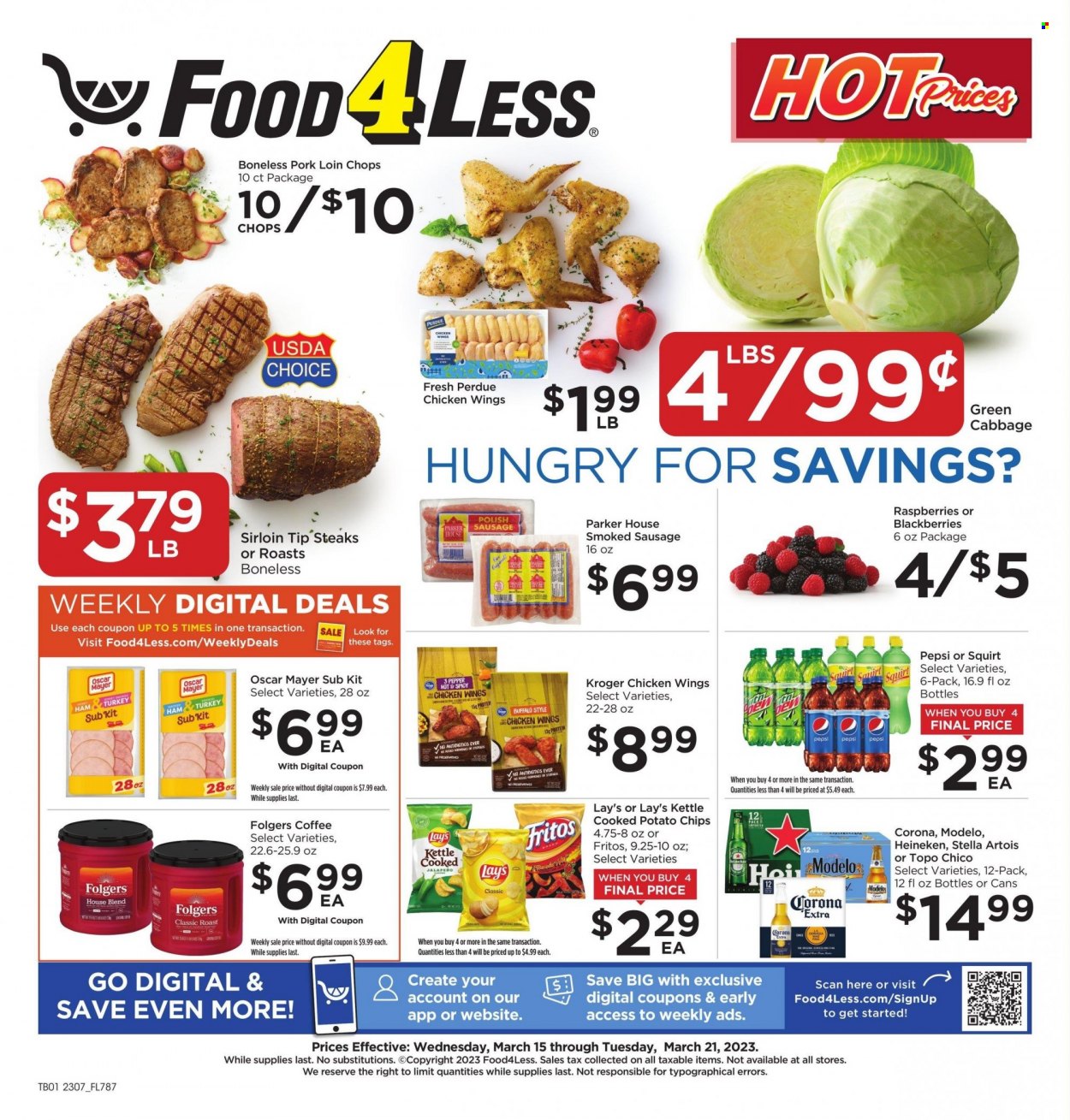 Food 4 Less ad - 03/15/2023 - 03/21/2023. Page 1