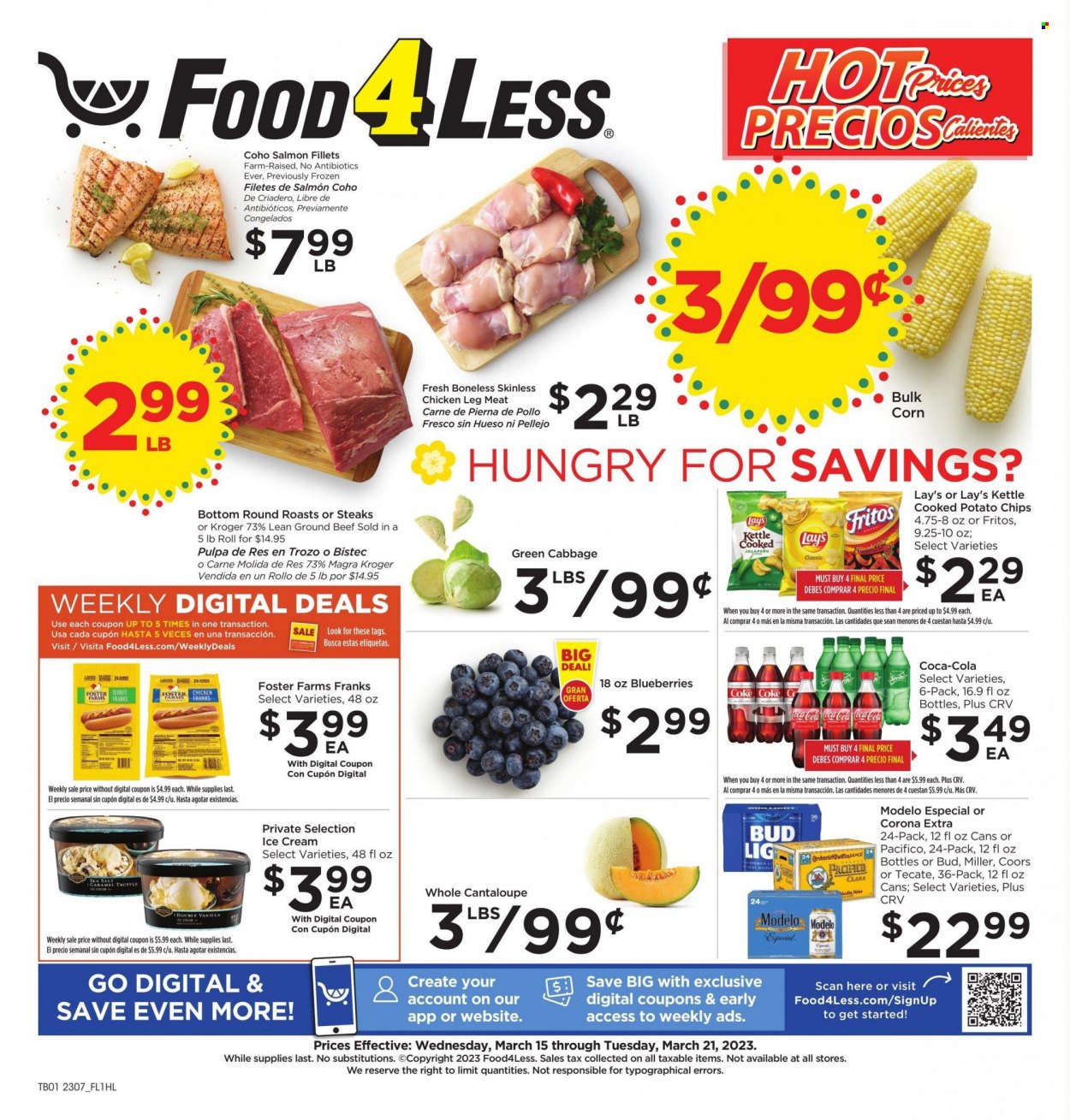 Food 4 Less ad - 03/15/2023 - 03/21/2023. Page 1