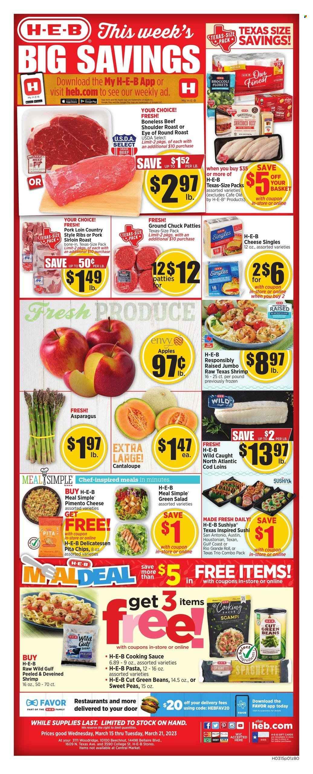 H-E-B ad - 03/15/2023 - 03/21/2023. Page 1