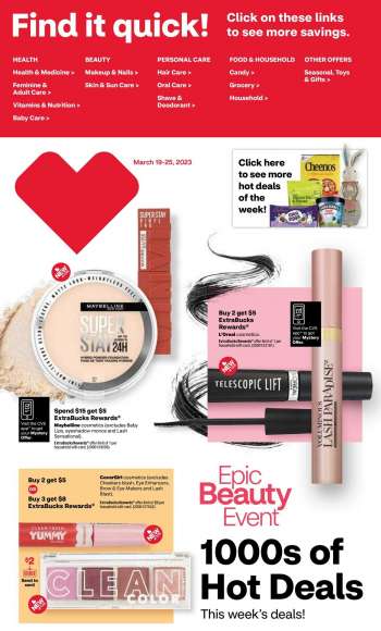 CVS Pharmacy Flyer - 03/19/2023 - 03/25/2023.