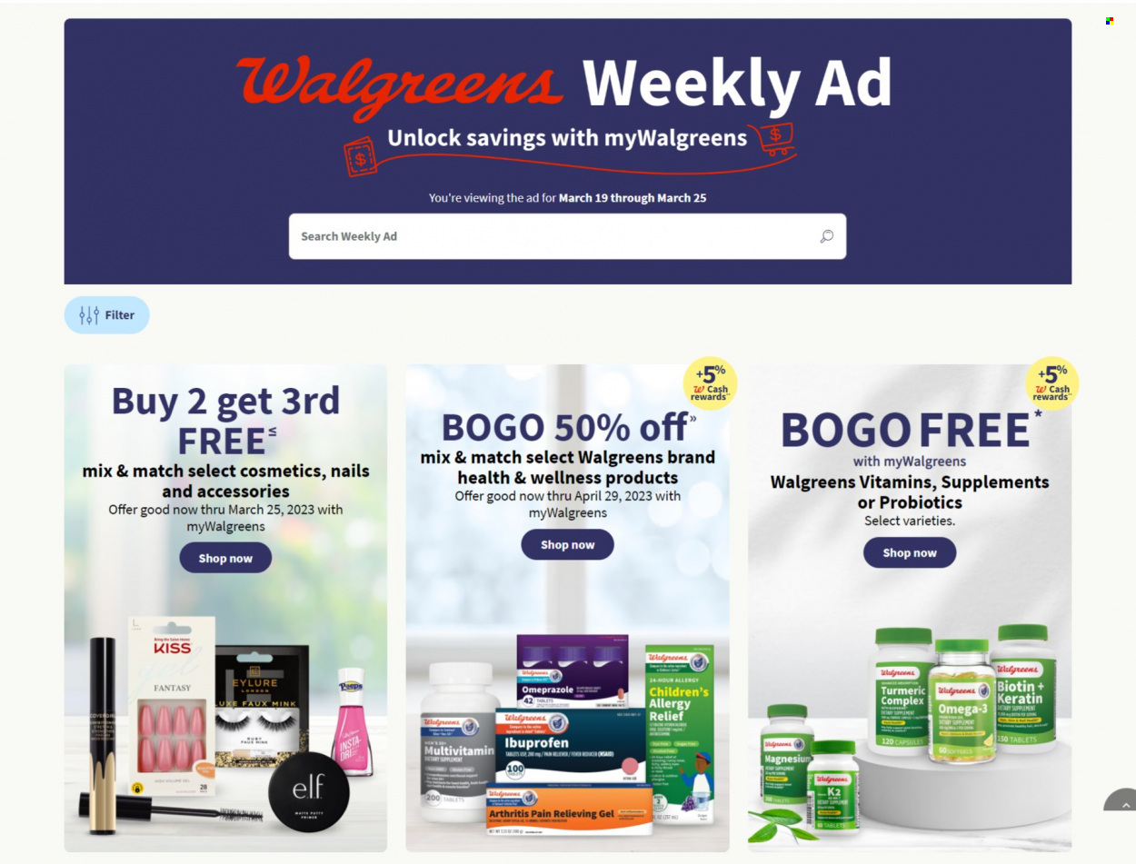 Walgreens ad - 03/19/2023 - 03/25/2023. Page 1