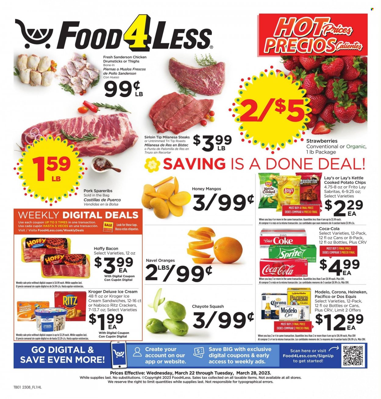Food 4 Less ad - 03/22/2023 - 03/28/2023. Page 1