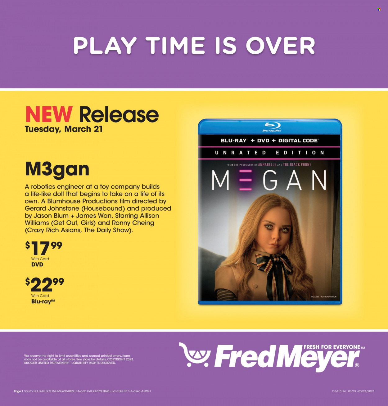 Fred Meyer ad - 03/19/2023 - 03/24/2023. Page 1