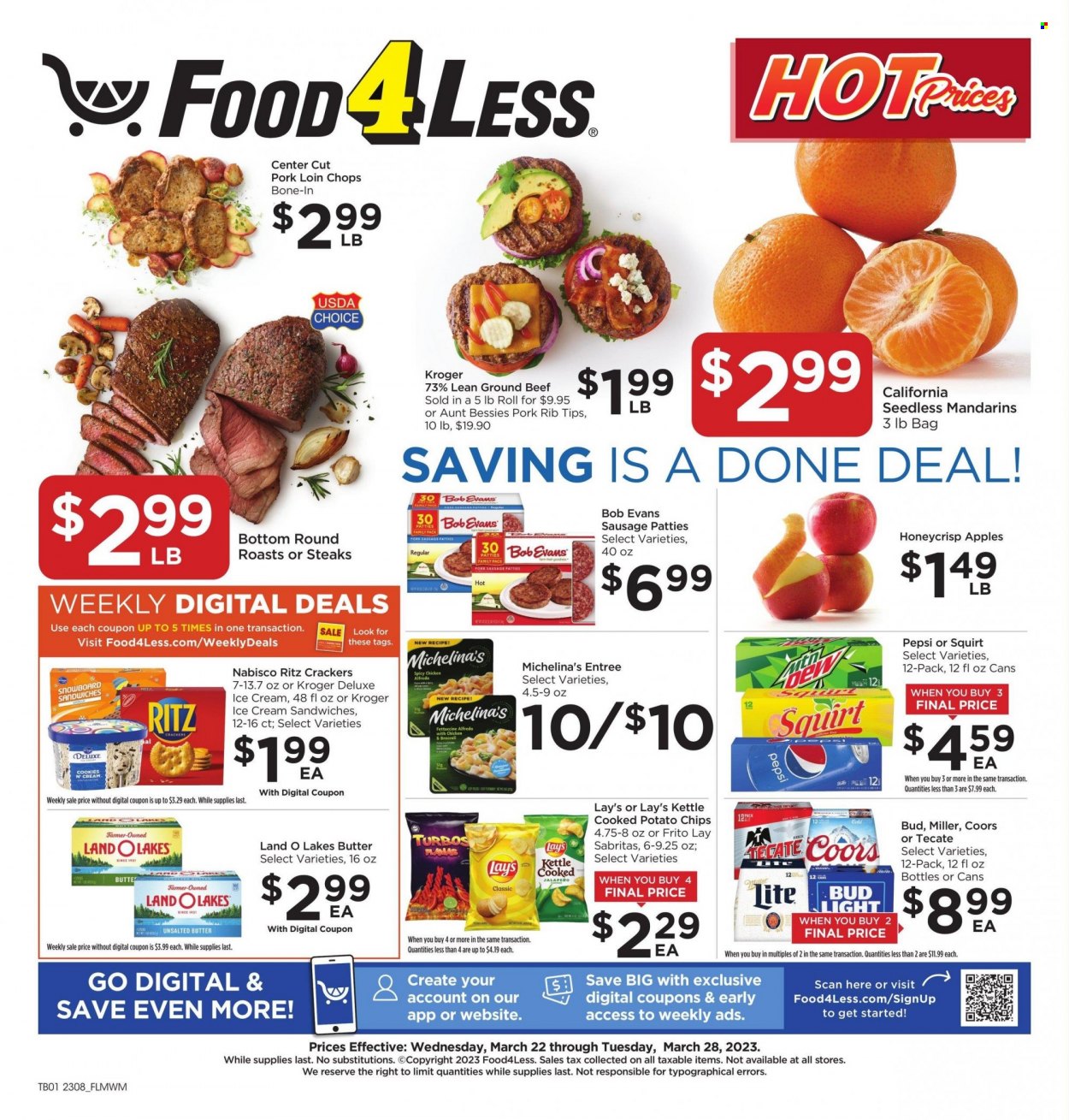Food 4 Less ad - 03/22/2023 - 03/28/2023. Page 1