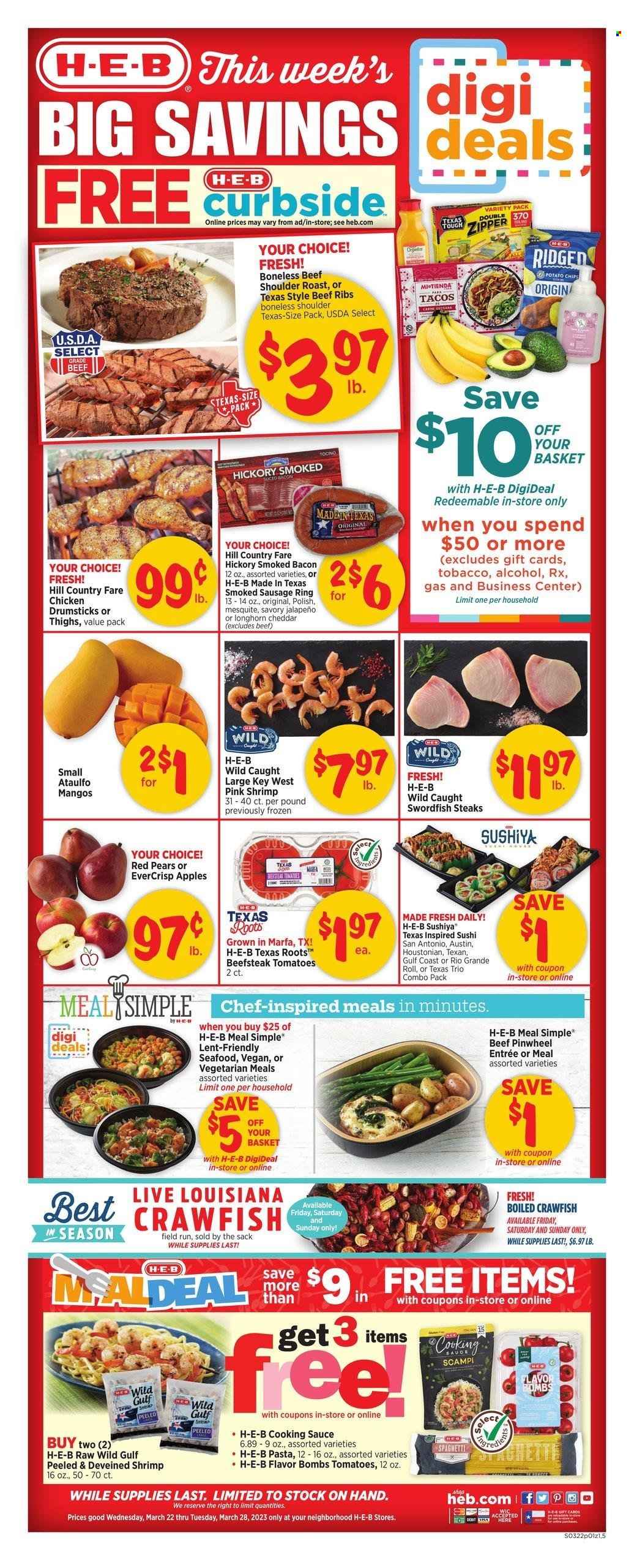 H-E-B ad - 03/22/2023 - 03/28/2023. Page 1