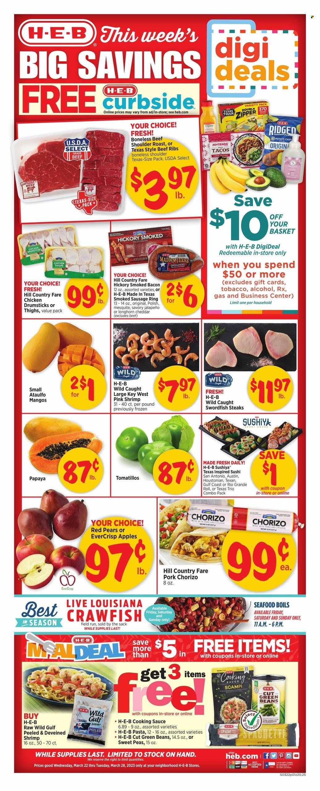 H-E-B ad - 03/22/2023 - 03/28/2023. Page 1