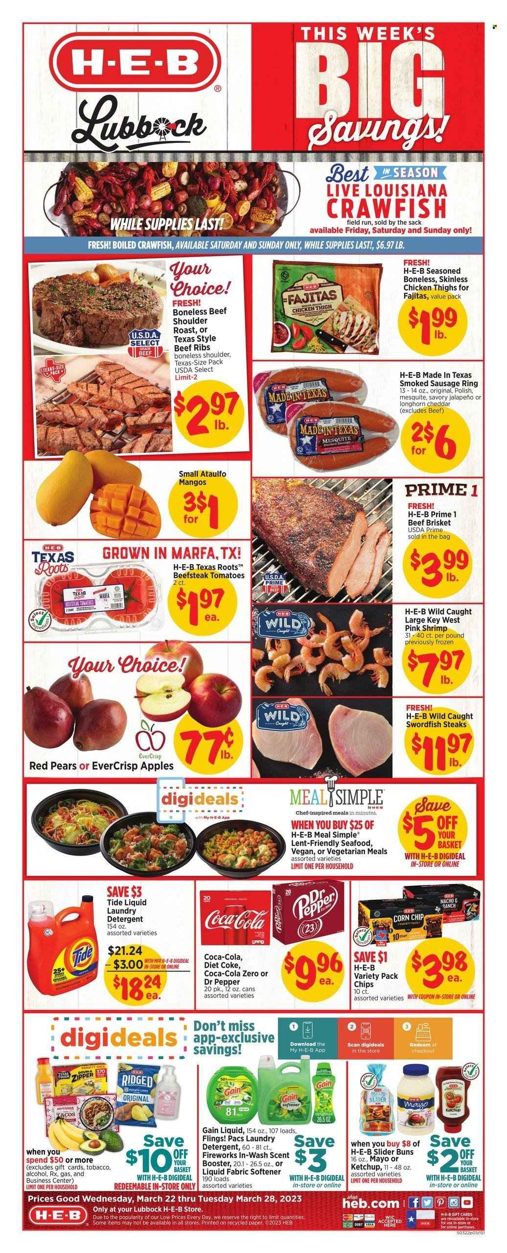 H-E-B ad - 03/22/2023 - 03/28/2023. Page 1