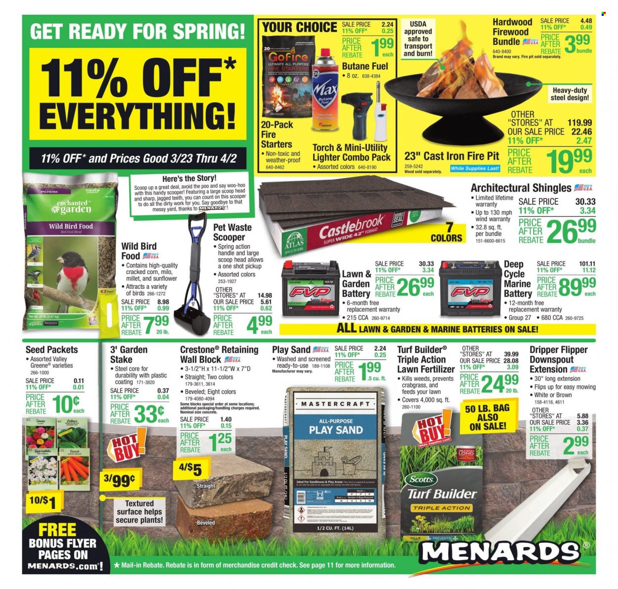 Menards ad - 03/23/2023 - 04/02/2023. Page 1