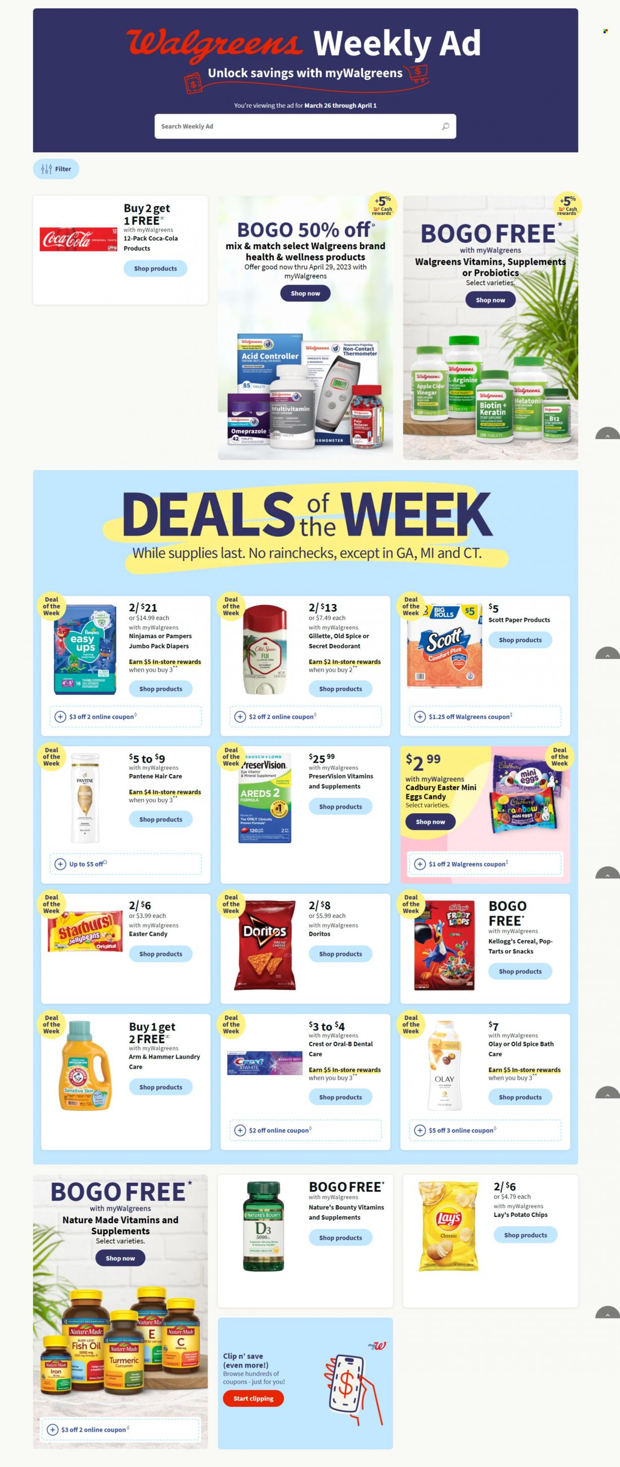 Walgreens ad - 03/26/2023 - 04/01/2023. Page 1