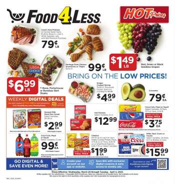 Food 4 Less Flyer - 03/29/2023 - 04/04/2023.