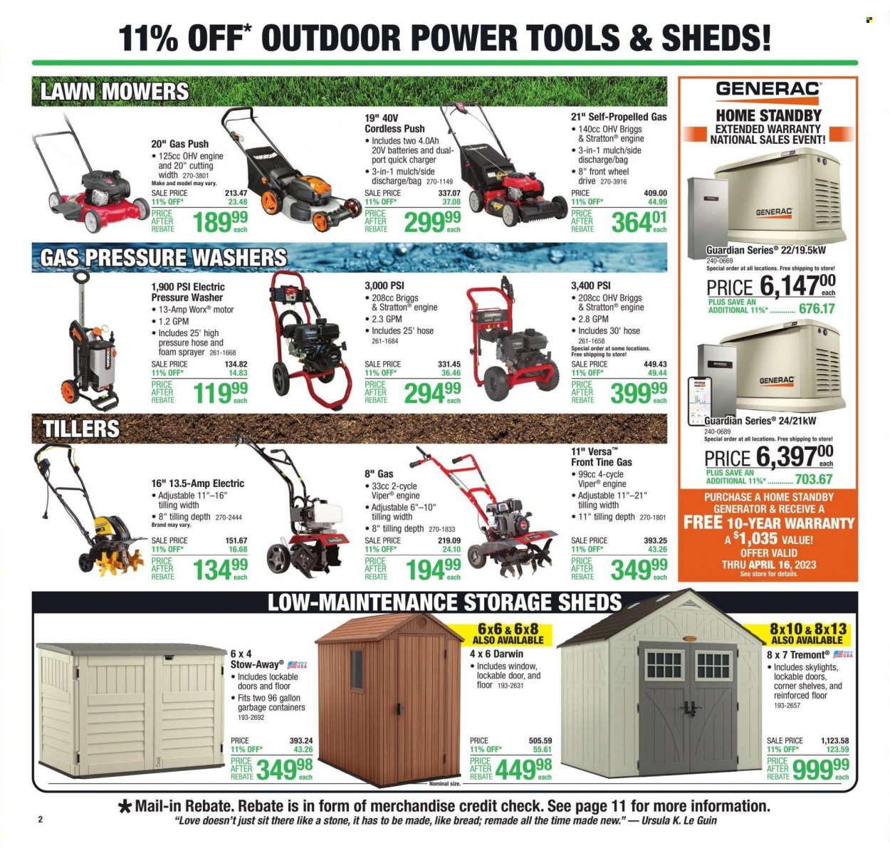 Menards ad - 04/05/2023 - 04/16/2023. Page 2