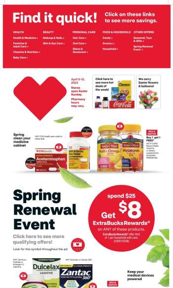 CVS Pharmacy Flyer - 04/09/2023 - 04/15/2023.
