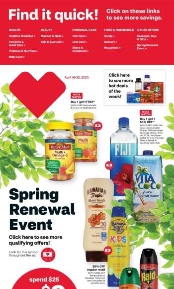 CVS Pharmacy Flyer - 04/16/2023 - 04/22/2023.