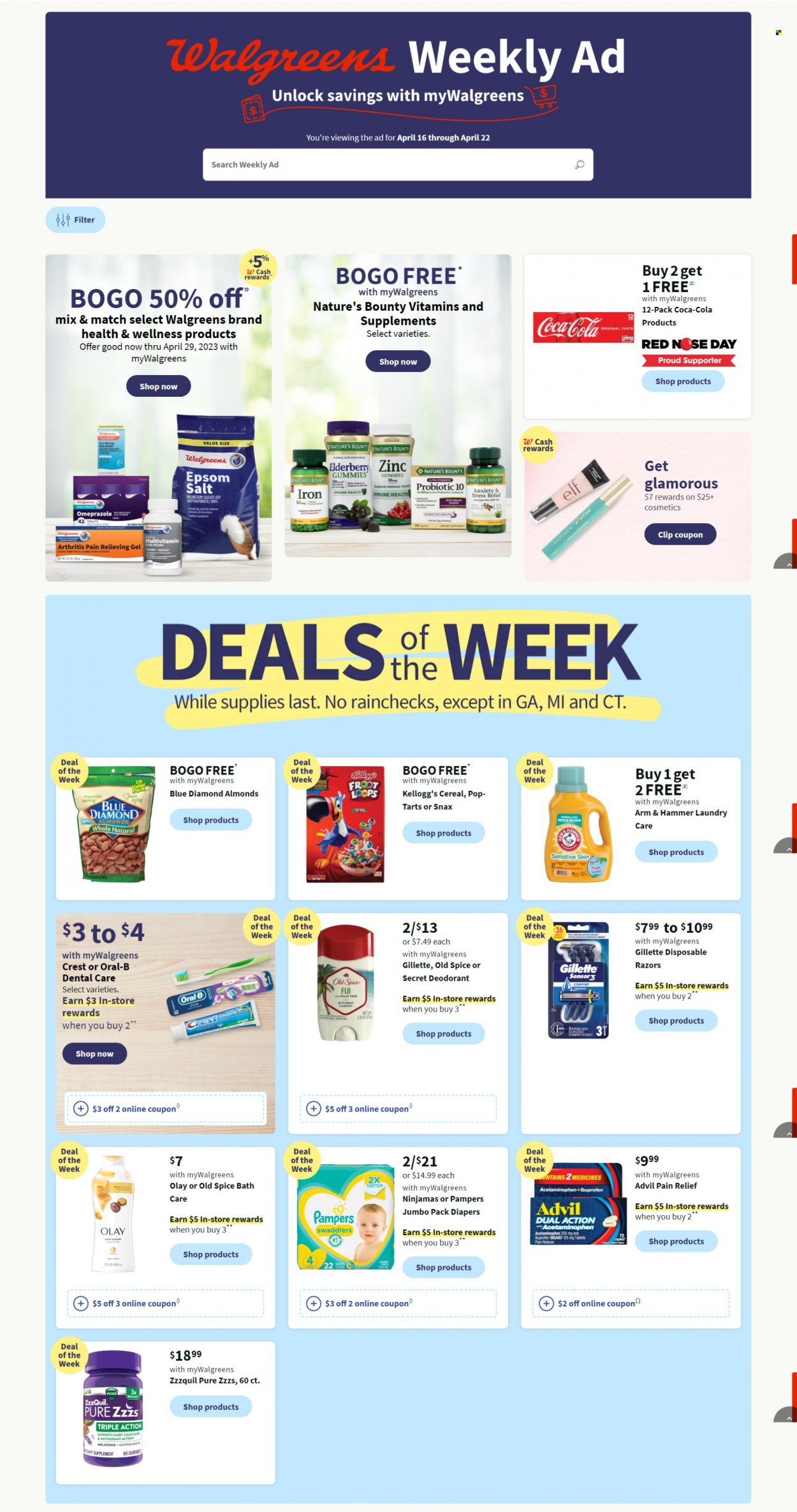Walgreens ad - 04/16/2023 - 04/22/2023. Page 1