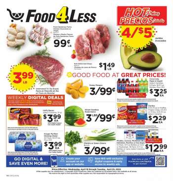 Food 4 Less Flyer - 04/19/2023 - 04/25/2023.