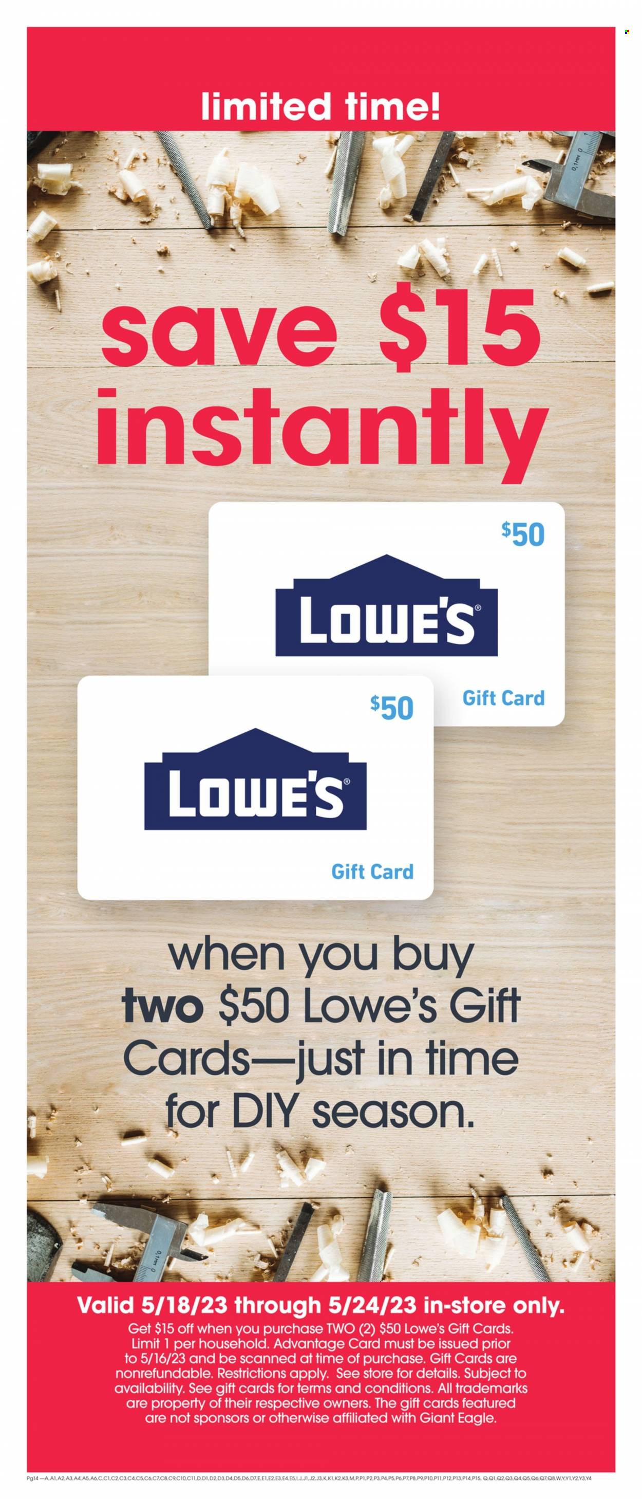Giant Eagle ad - 05/18/2023 - 05/24/2023. Page 15