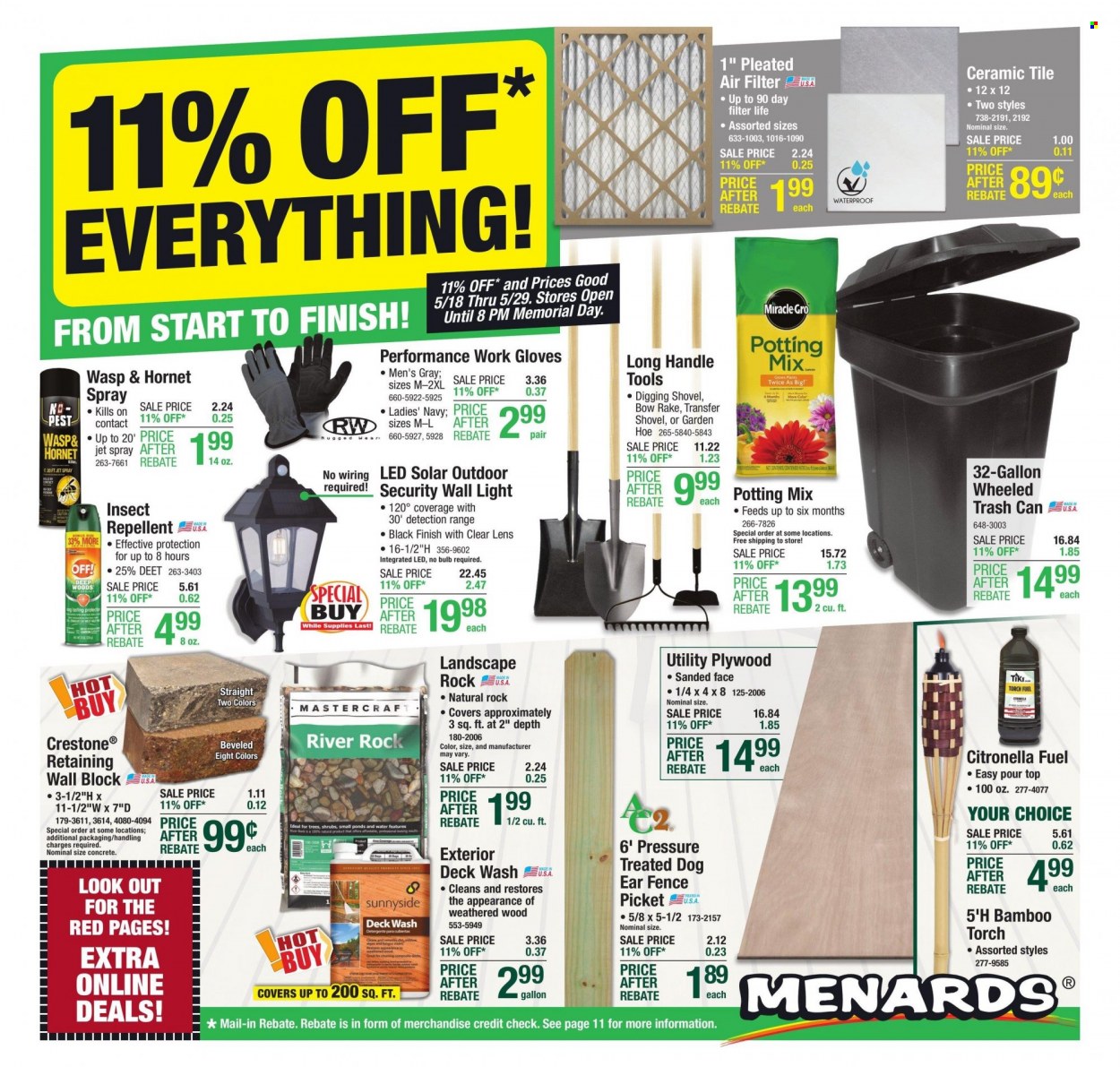 Menards ad - 05/17/2023 - 05/29/2023. Page 1