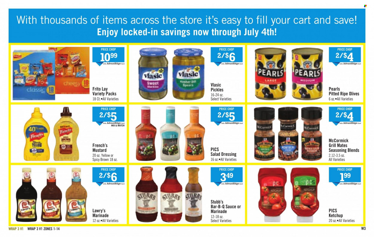 thumbnail - Price Chopper Flyer - 05/21/2023 - 05/27/2023 - Sales products - pickles, olives, spice, mustard, salad dressing, ketchup, dressing, marinade. Page 15.