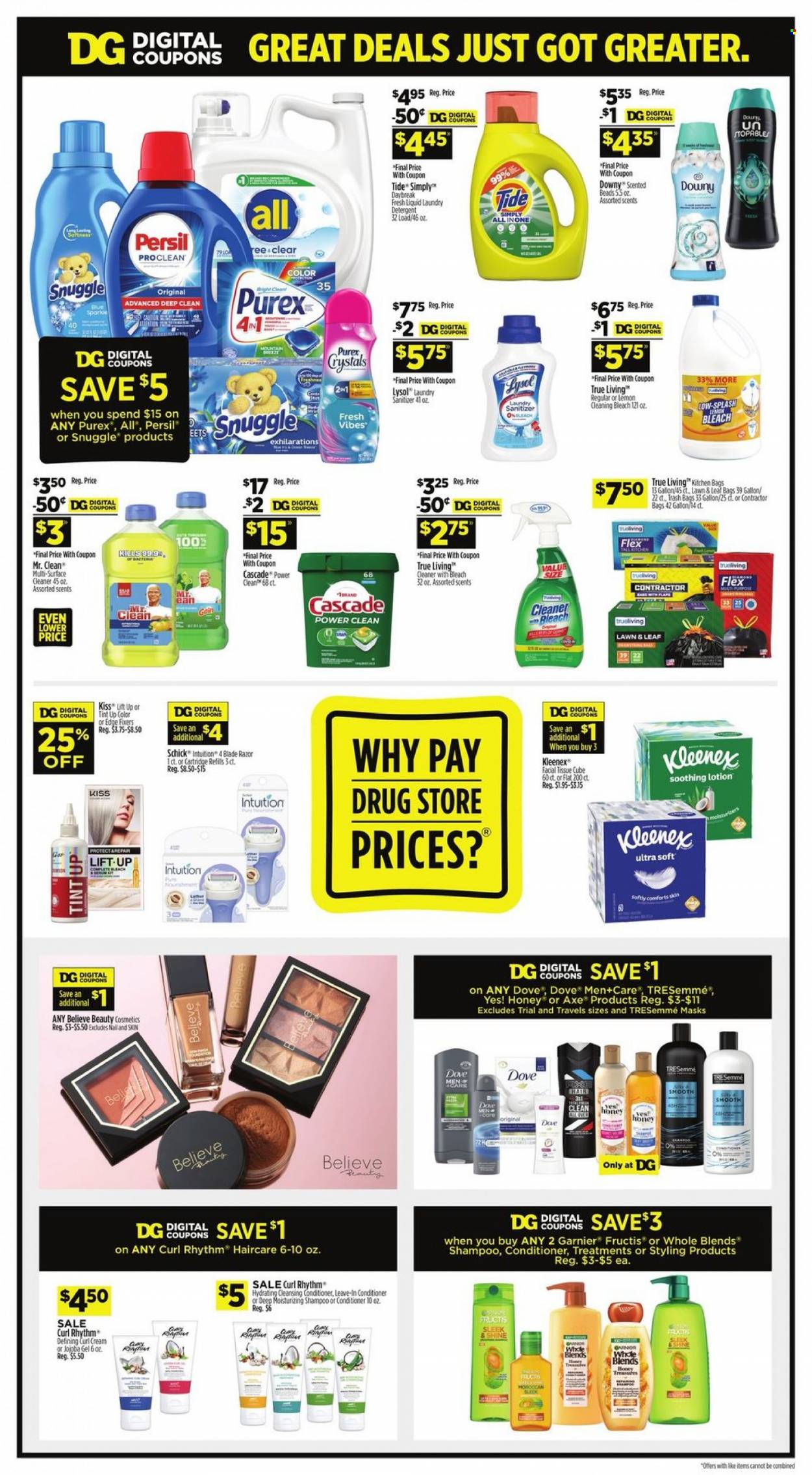 thumbnail - Dollar General Flyer - 05/21/2023 - 05/27/2023 - Sales products - chair, kiwi, cherries, Kingsford, Clover, Candy, mustard, ketchup, juice, Snapple, Gatorade, fruit punch, smoothie, water, bag, Hefty, storage bag, dinnerware set, plate, cup, aluminium foil, paper plate, foam cup, freezer, grill, electrolyte drink. Page 8.