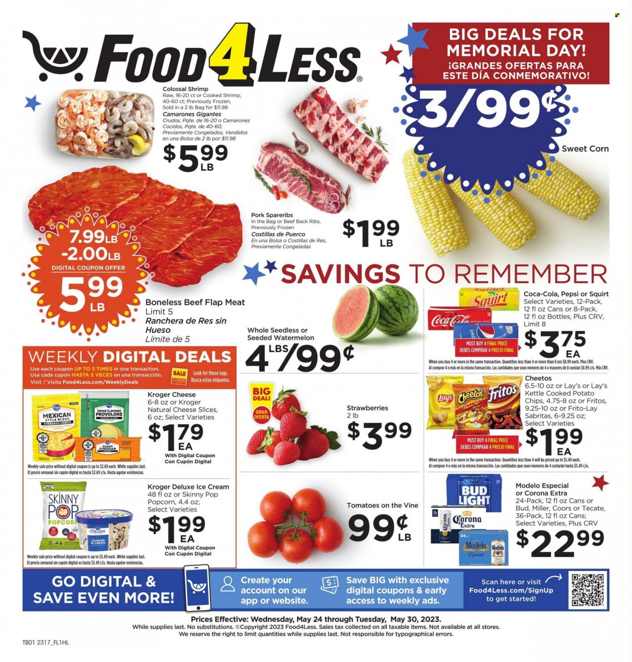Food 4 Less ad - 05/24/2023 - 05/30/2023. Page 1