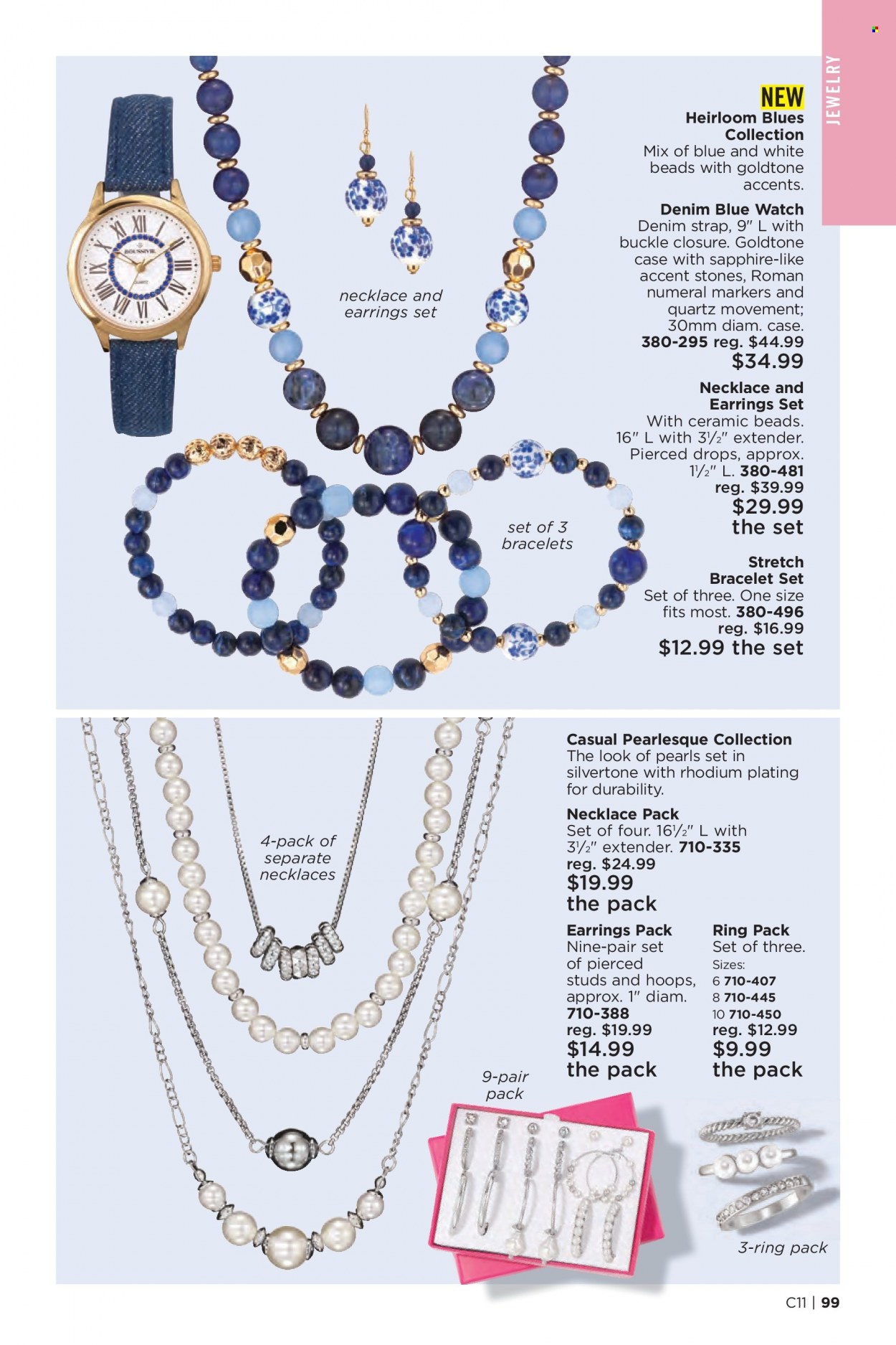 thumbnail - Avon Flyer - 05/24/2023 - 06/06/2023 - Sales products - bracelet, earrings, necklace, studs, watch, jewelry. Page 99.