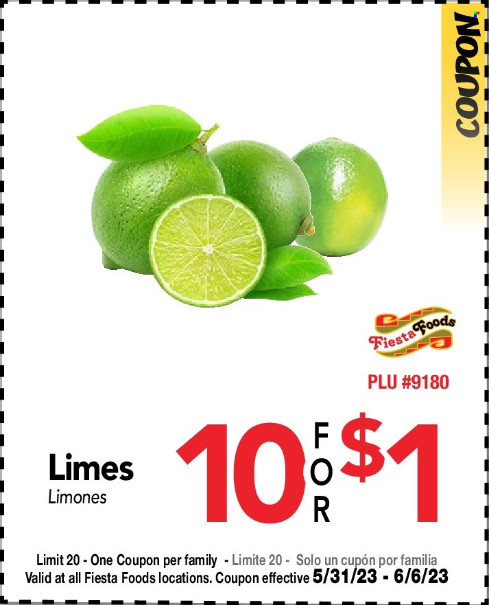 thumbnail - Fiesta Foods SuperMarkets Flyer - 05/31/2023 - 06/06/2023 - Sales products - limes. Page 5.