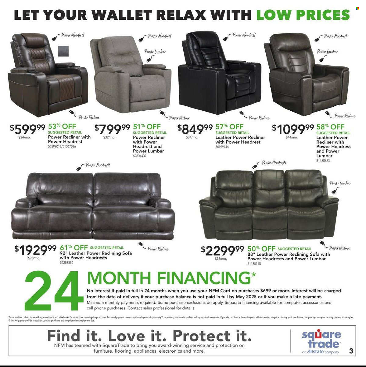 thumbnail - Nebraska Furniture Mart Flyer - 05/31/2023 - 06/06/2023 - Sales products - sofa, recliner chair, computer. Page 3.