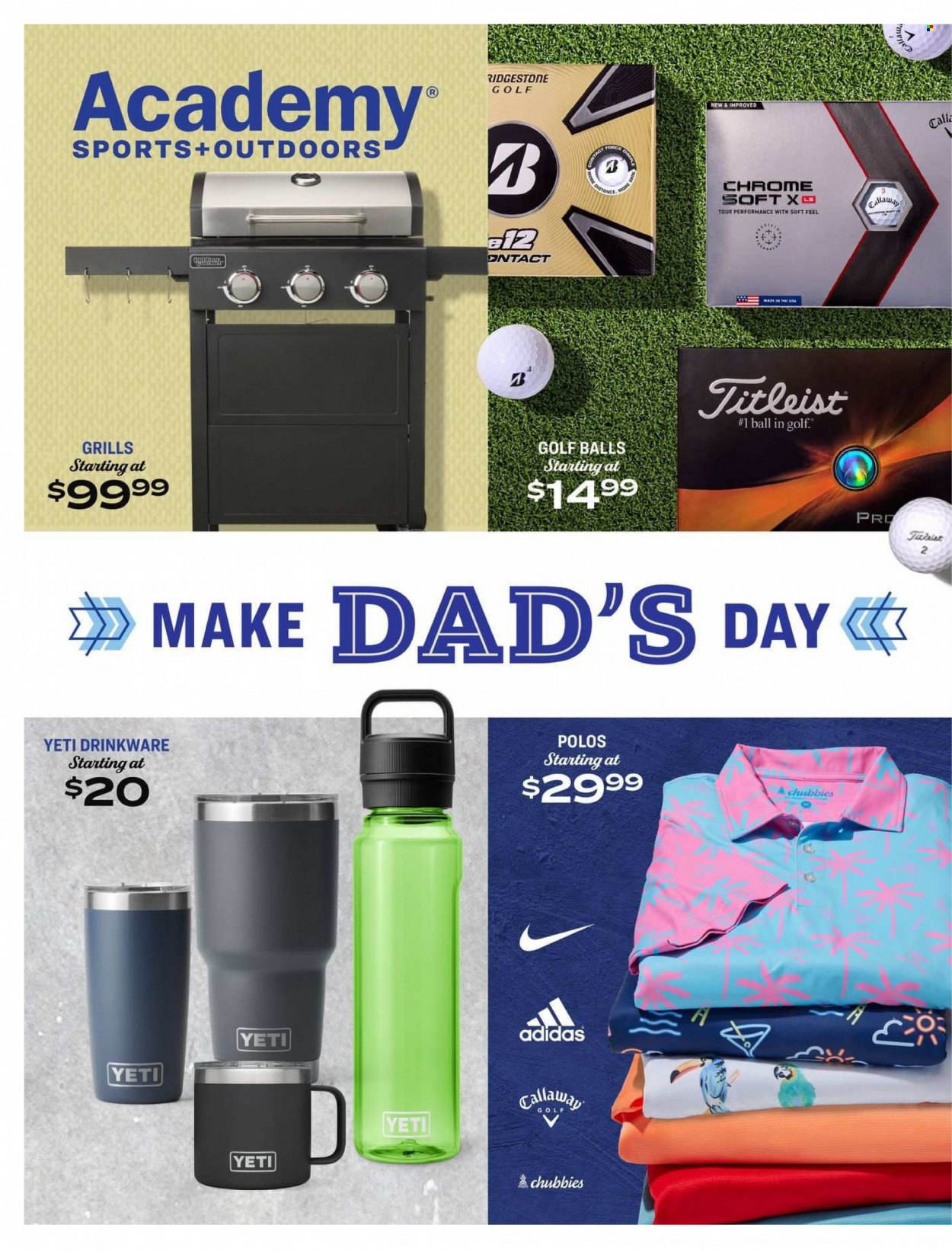 thumbnail - Academy Sports + Outdoors Flyer - 05/30/2023 - 06/14/2023 - Sales products - Adidas, Callaway, golf balls. Page 1.