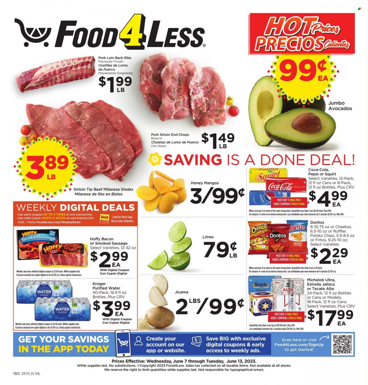 Food 4 Less ad - 06/07/2023 - 06/13/2023. Page 1