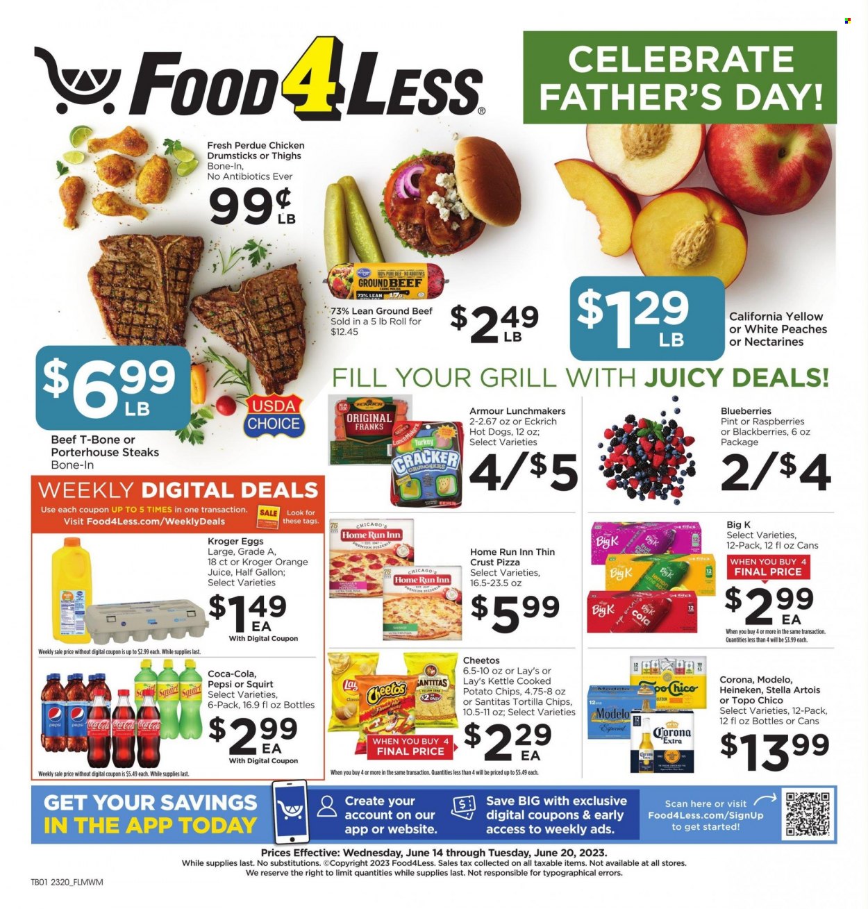 Food 4 Less ad - 06/14/2023 - 06/20/2023. Page 1