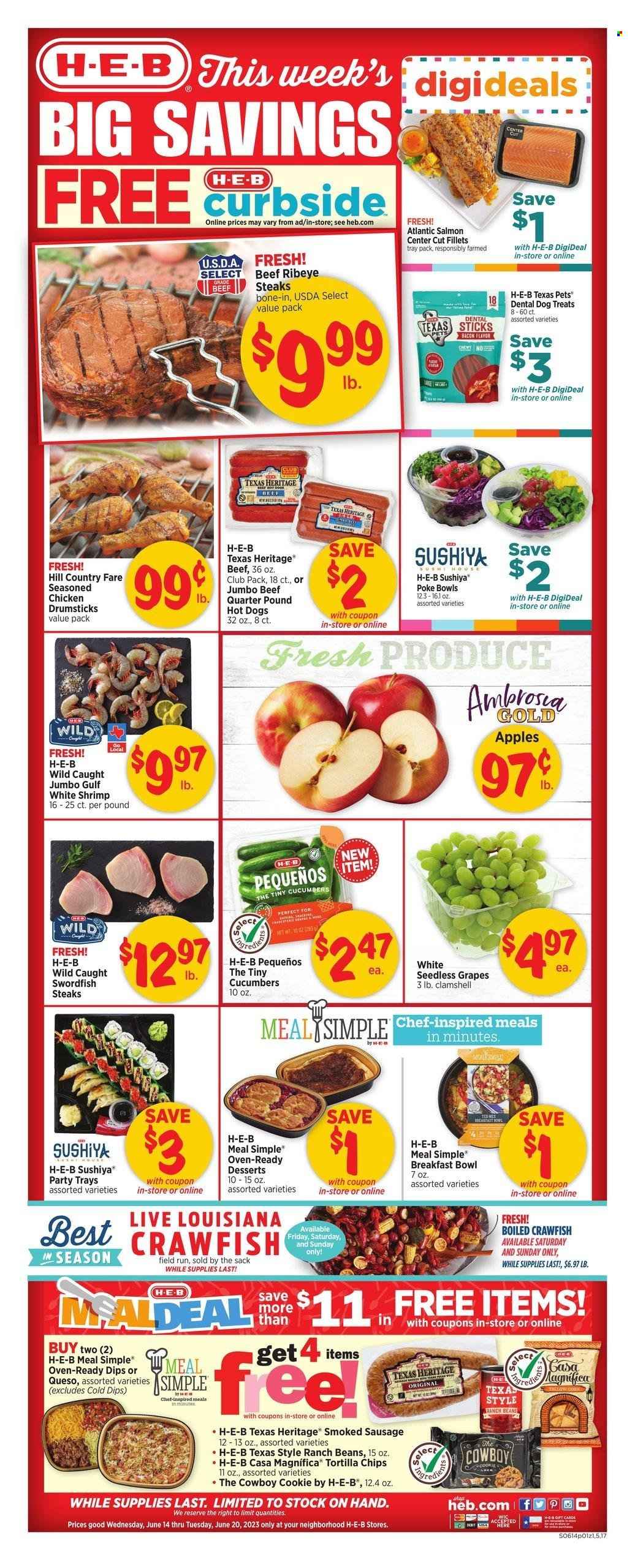 H-E-B ad - 06/14/2023 - 06/20/2023. Page 1