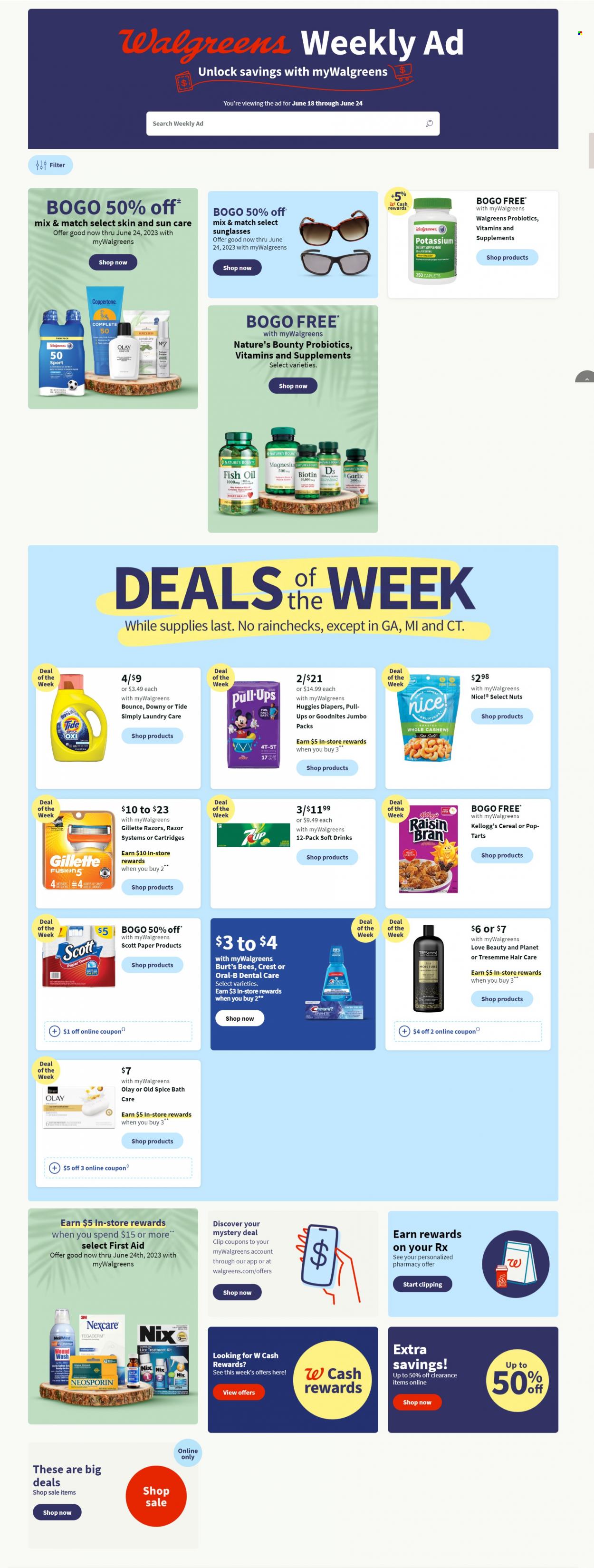 Walgreens ad - 06/18/2023 - 06/24/2023. Page 1