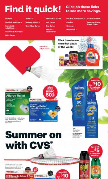 CVS Pharmacy Flyer - 06/25/2023 - 07/01/2023.