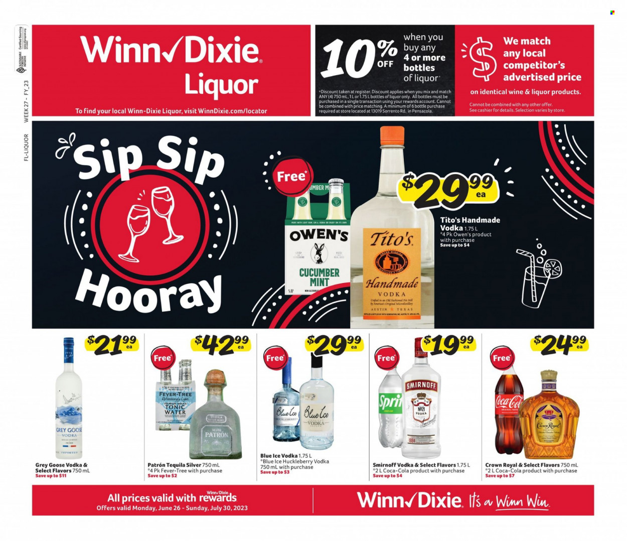 Winn Dixie ad - 06/26/2023 - 07/30/2023. Page 1