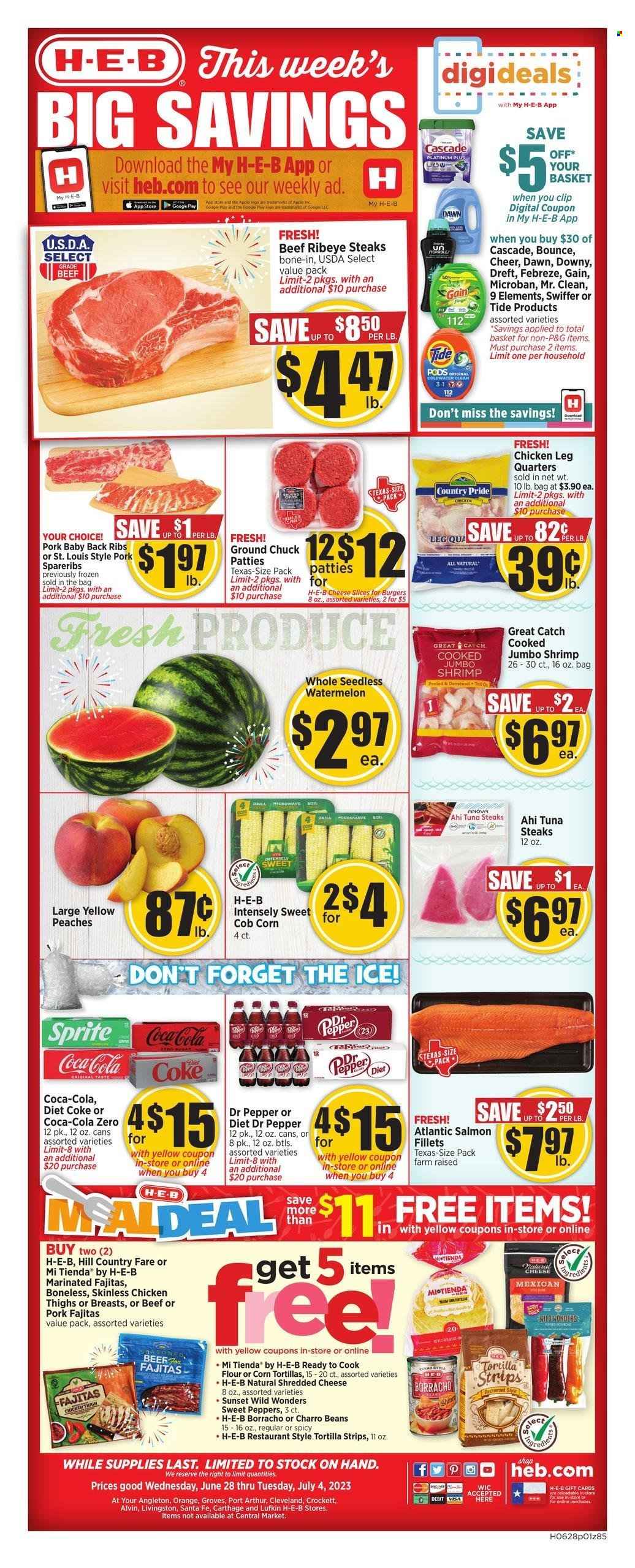 H-E-B ad - 06/28/2023 - 07/04/2023. Page 1