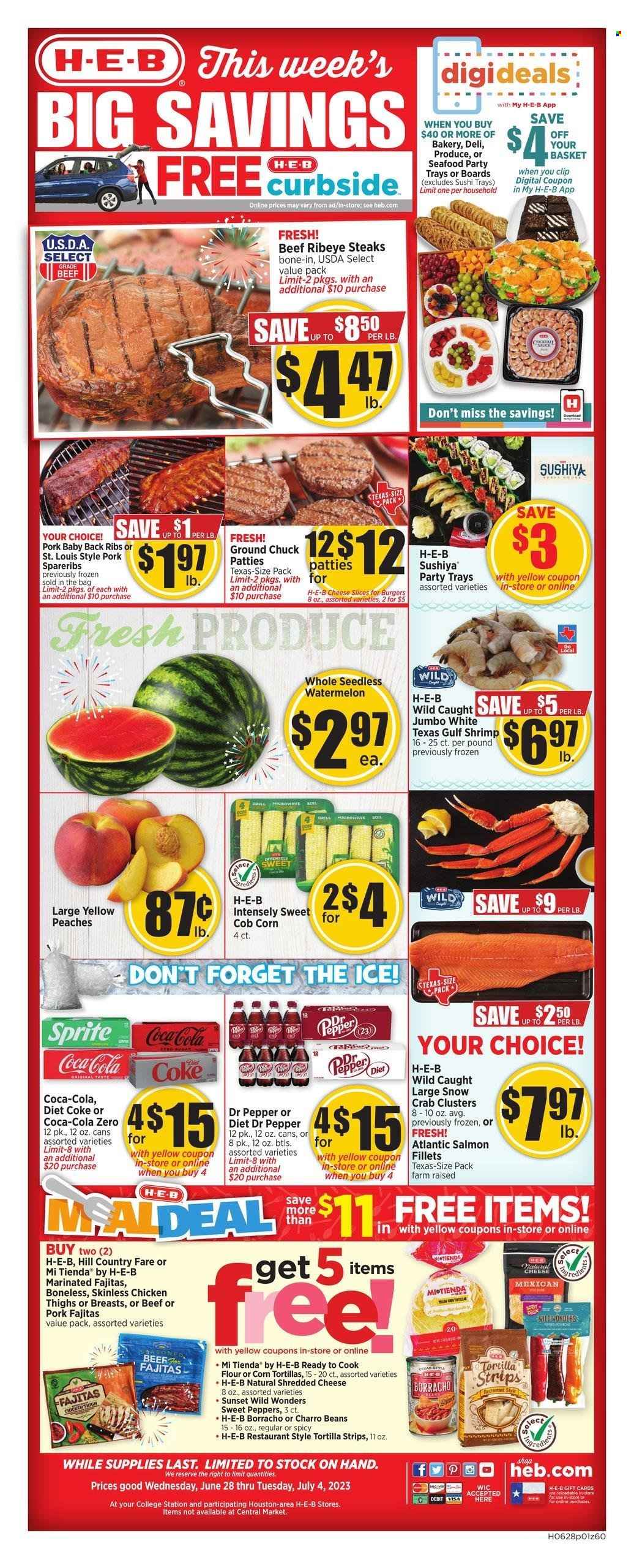 H-E-B ad - 06/28/2023 - 07/04/2023. Page 1