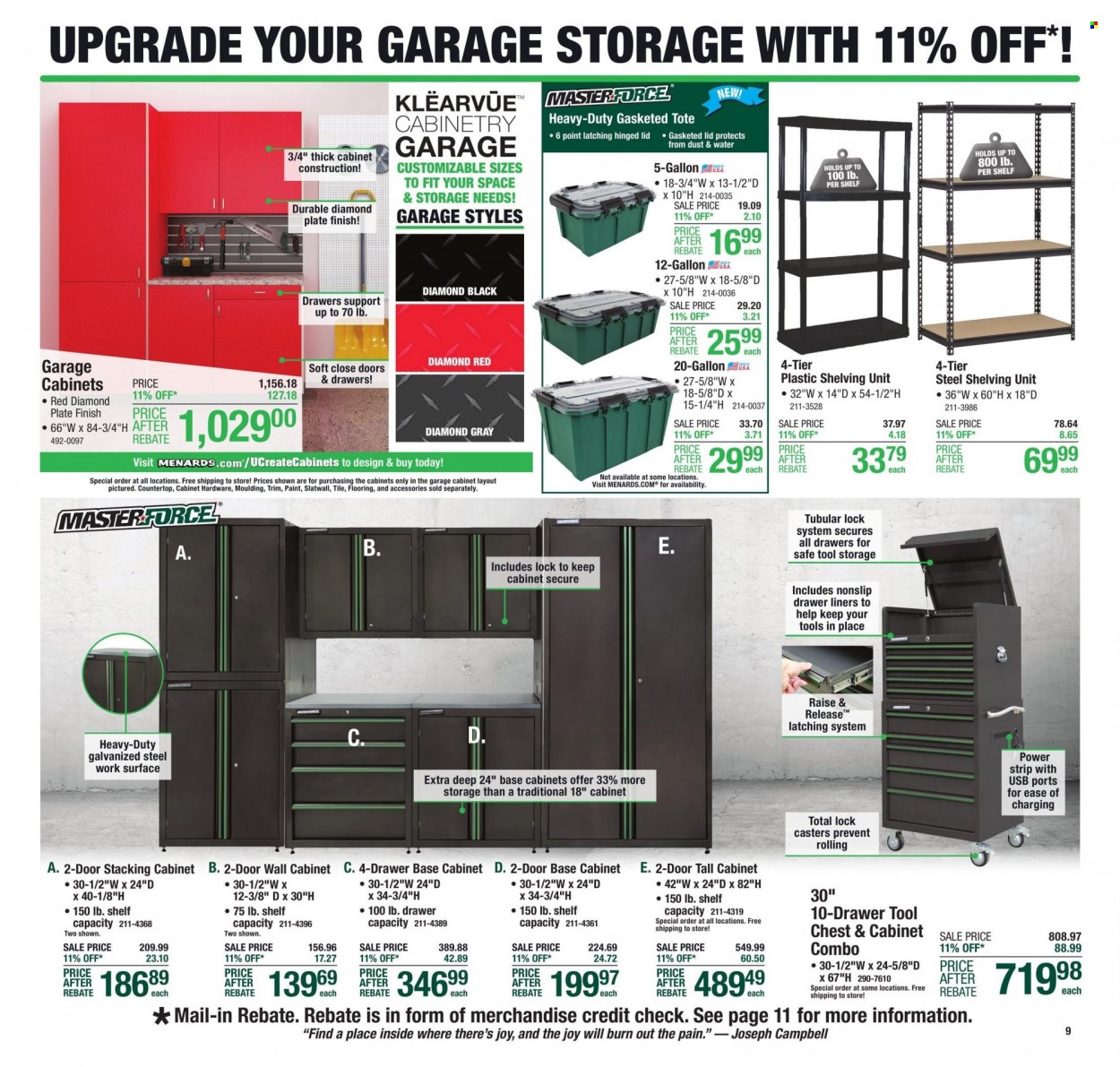 Menards ad - 06/27/2023 - 07/09/2023. Page 17