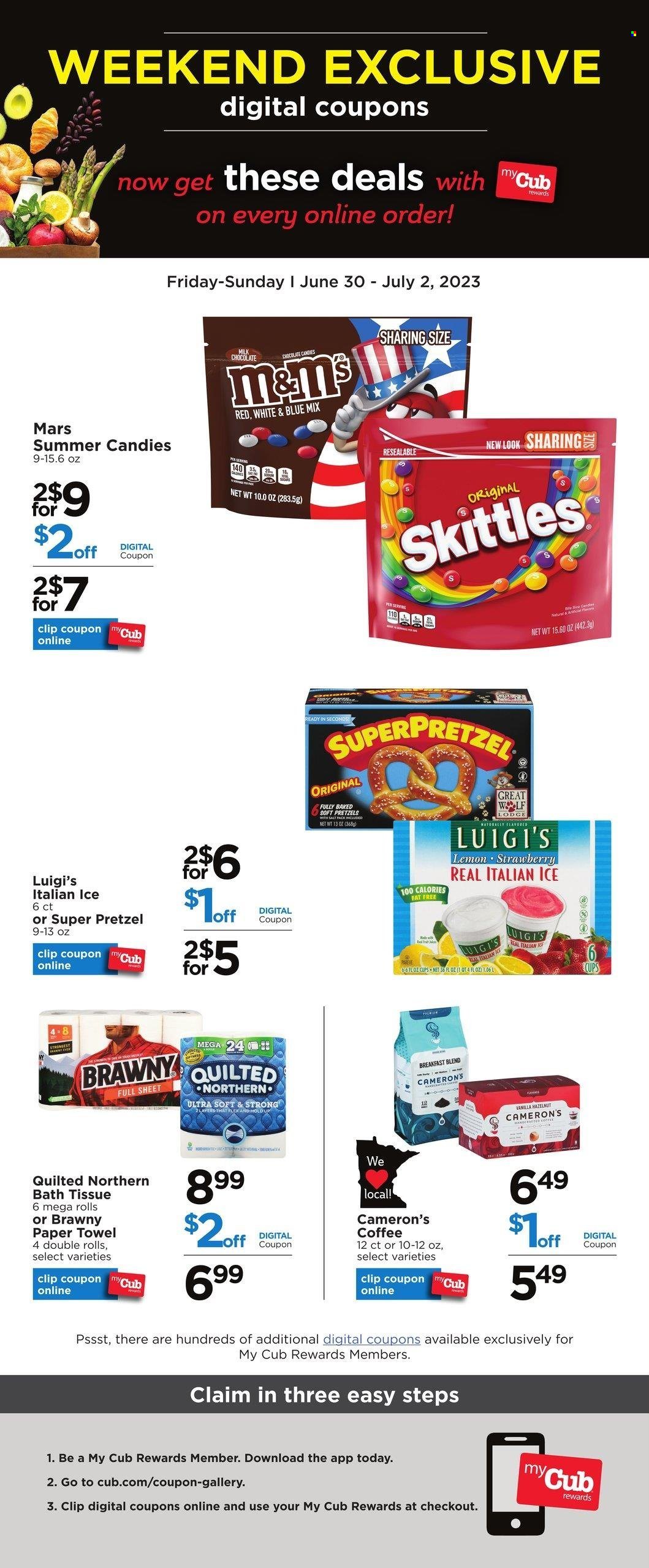 Cub Foods ad - 06/30/2023 - 07/02/2023. Page 1