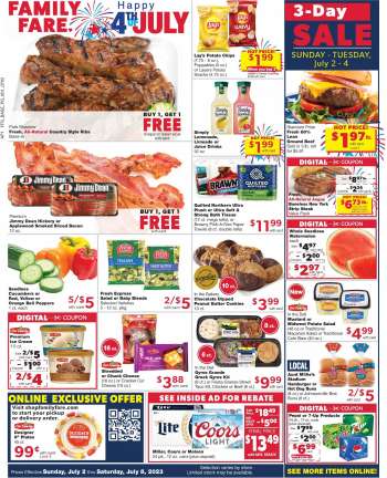 Family Fare Flyer - 07/02/2023 - 07/08/2023.