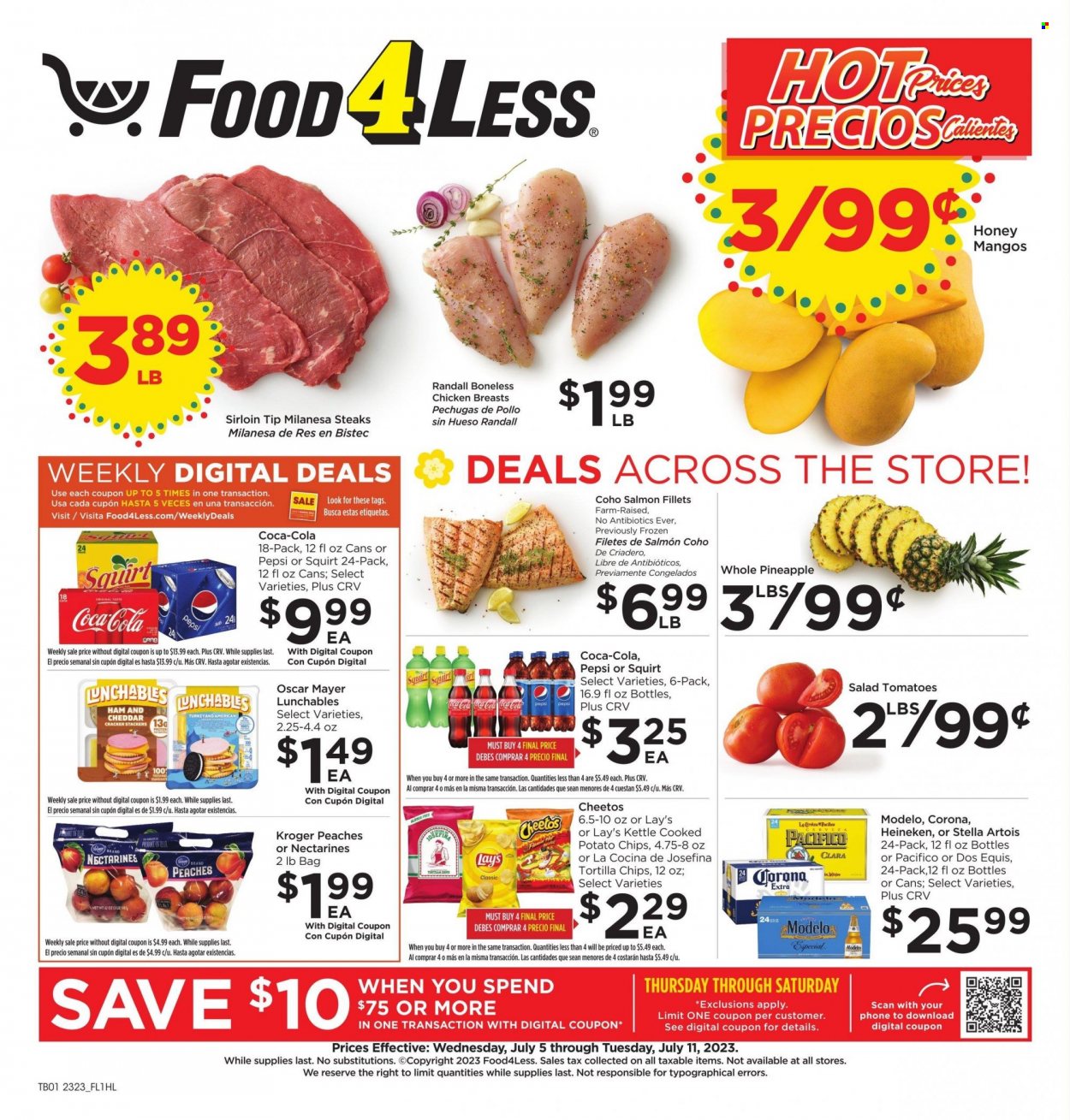 Food 4 Less ad - 07/05/2023 - 07/11/2023. Page 1