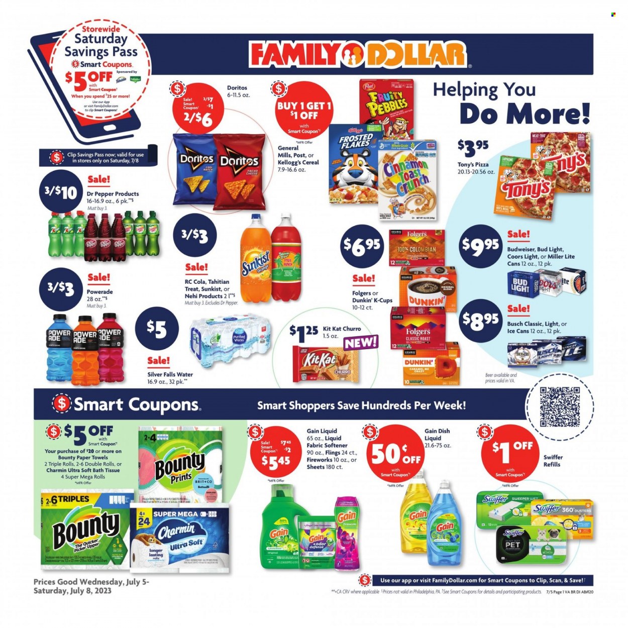 Family Dollar ad - 07/05/2023 - 07/08/2023. Page 1
