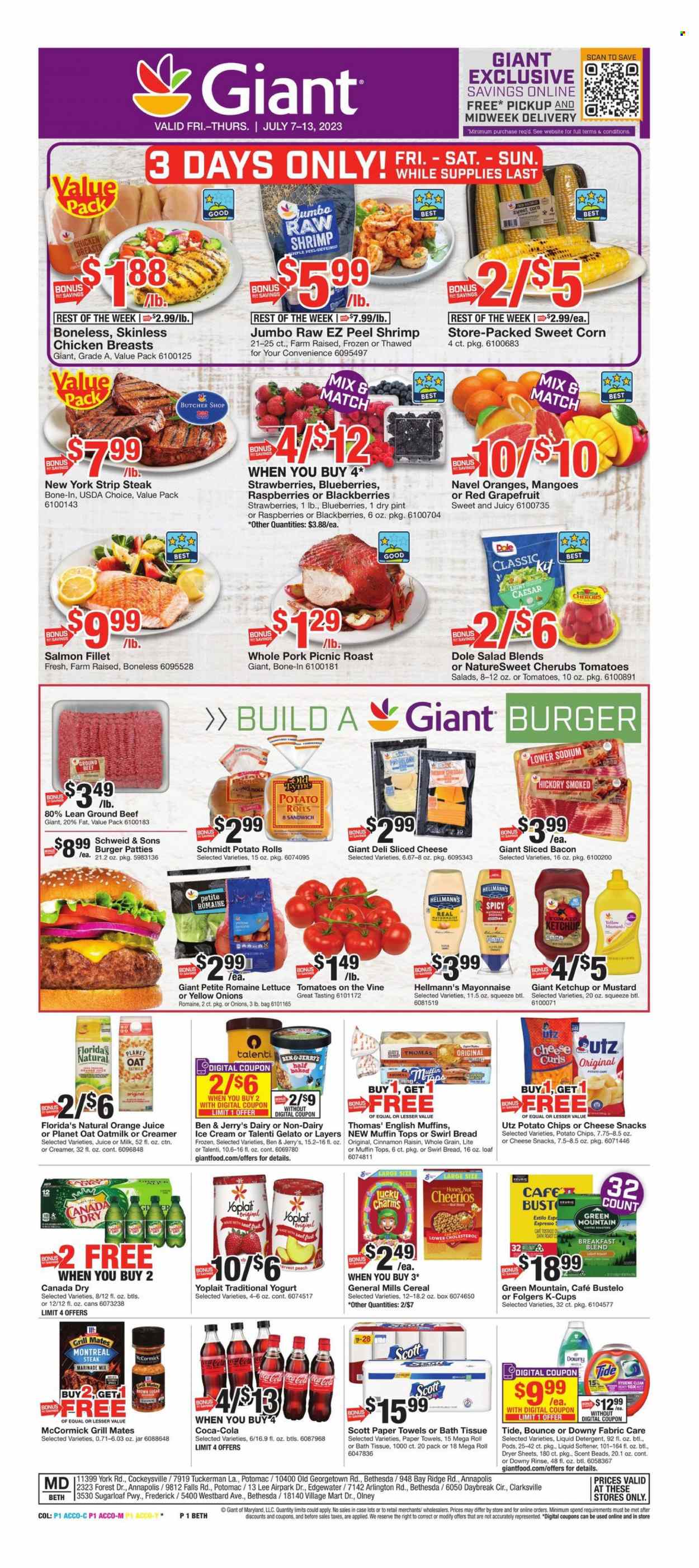 Giant Food ad - 07/07/2023 - 07/13/2023. Page 1