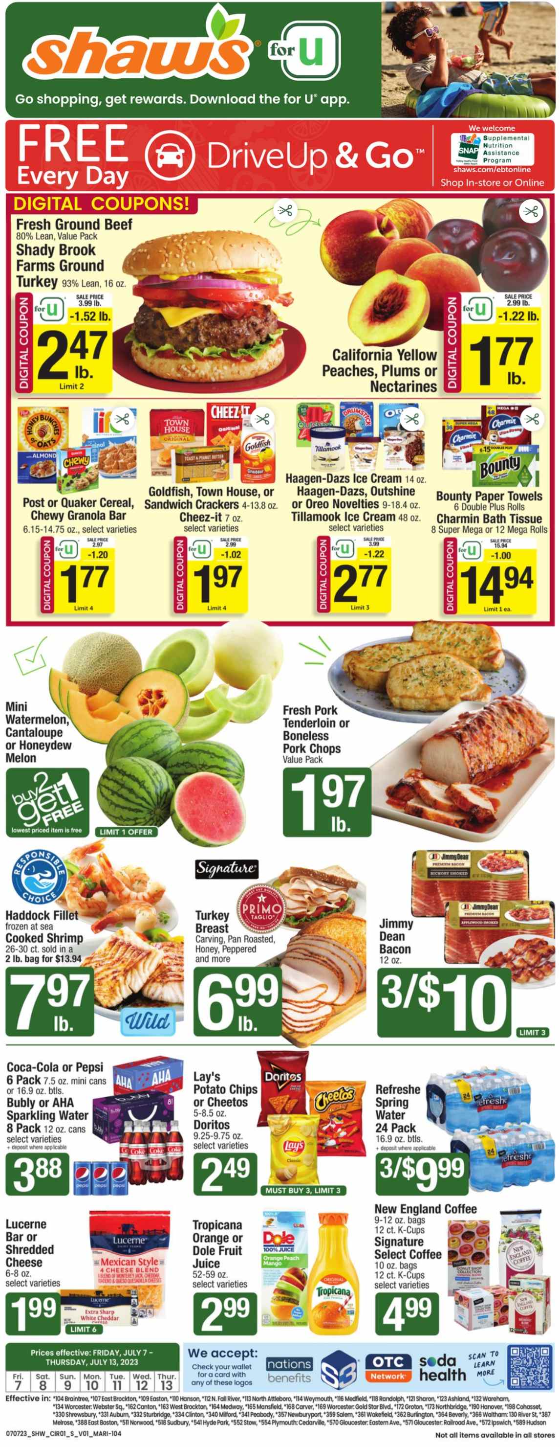 Shaw’s ad - 07/07/2023 - 07/13/2023. Page 1